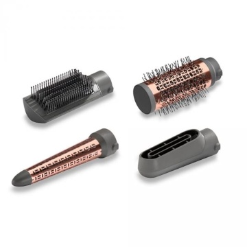 Perie cu aer cald Babyliss Air Style AS136E, 1000 W, invelis ceramic, 2 trepte de temperatura, 4 accesorii, gri - Img 2