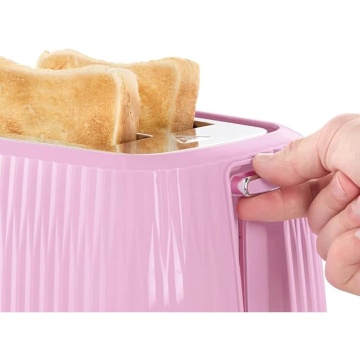Prajitor de paine Russell Hobbs Eden, 2 fante, gratar chifle, tava firimituri detasabila, design modern, roz - Img 4