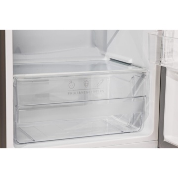 (Resigilat) Frigider cu doua usi VIVAX DD-207E S, 204L, Clasa E, Termostat reglabil, Iluminare LED, Usi reversibile, Suprafata painted metal, 3 Rafturi de Sticla securizata, H 143 cm, Argintiu - Img 3