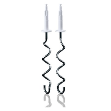 (Resigilat) Mixer de mana Braun HM3000WH, 450 W, 5 viteze + Turbo, 2 palete, 2 carlige pentru aluat, Alb/Gri - Img 4