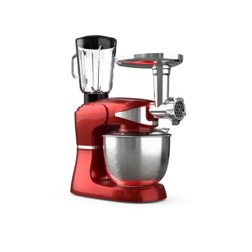 Robot de bucatarie Tesla KR600RA, 1000 W, 6 vitezebol inox 5 L, masina de tocat+blender, Rosu - Img 3