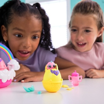 Set figurine in cosulet, Hatchimals, Alive Neon Rainbow Basket - Img 6
