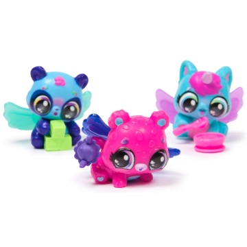 Set figurine in cosulet, Hatchimals, Alive Neon Rainbow Carton - Img 7