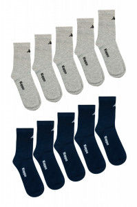 Set Kappa 10 perechi de sosete medii, barbati - Gri/bleumarin