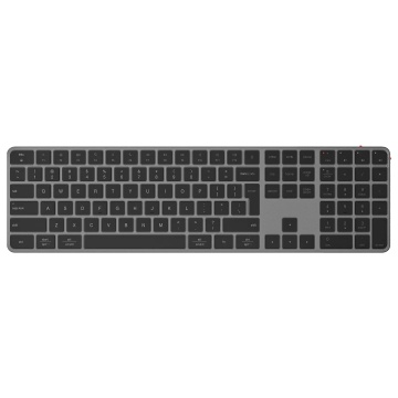 Tastaura office wireless Meetion K230MW, 150 h, Multimedia, 2.4G, 300mAh, 421 x 117 x 12 mm, Negru-Argintiu
