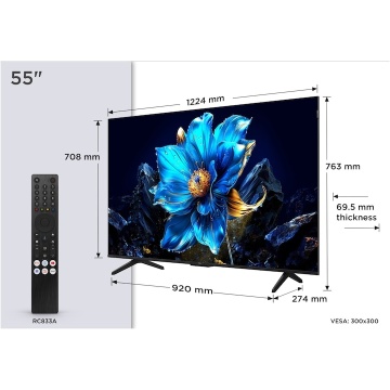 Televizor TCL QLED 55P71K, 139 cm, Smart Google TV, 4K Ultra HD, Clasa F (Model 2025) - Img 16