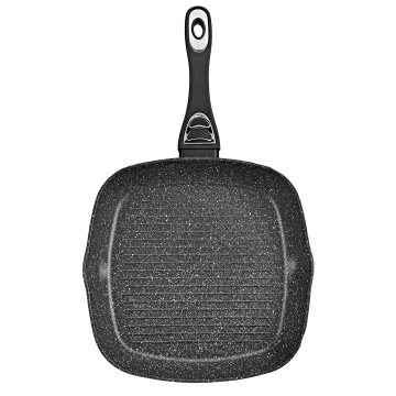 Tigaie Grill antiaderenta cu capac Samus VER283LGPB-28x28 cm - Img 4