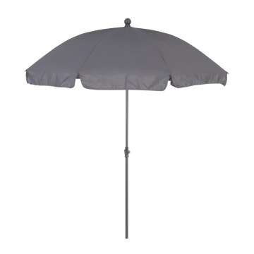 Umbrela plaja, otel/poliester, Ø 177 cm, H 228 cm, gri antracit
