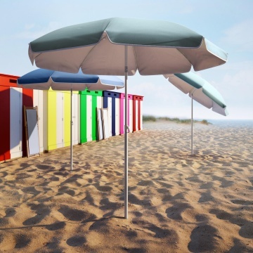 Umbrela terasa, aluminiu/poliester, Ø 200 cm, H 215 cm, verde deschis - Img 5