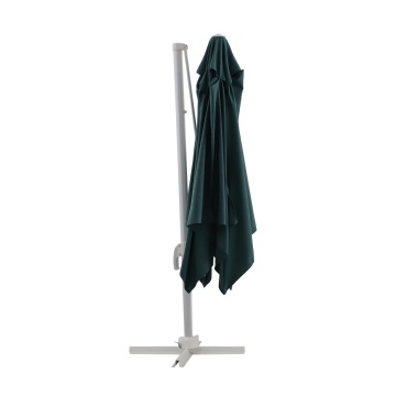 Umbrela terasa, otel/poliester, 286 x 286 cm, H 264 cm, verde inchis - Img 2