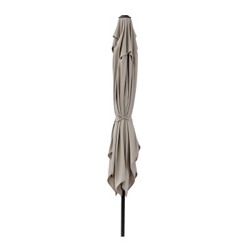 Umbrela terasa, otel/poliester, 300 x 194 cm, H 255 cm, taupe - Img 2