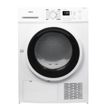 Uscator de rufe VIVAX CDR-0816SHP, Pompa de caldura, 8 kg, Clasa A++, Display LED, Start intarziat, Anti-sifonare, Uscare ajustabila, 16 programe, Alb