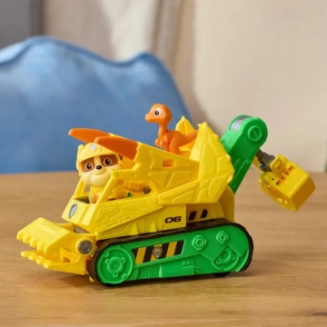 Vehicul de salvare cu figurina, Paw Patrol, Dino Rescue Bulldozer, Rubble - Img 7