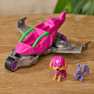 Vehicul de salvare cu figurina, Paw Patrol, Dino Rescue Jet, Skye - Img 6