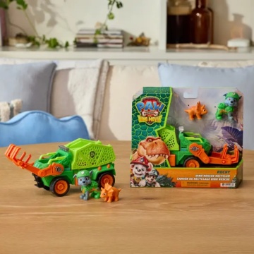 Vehicul de salvare cu figurina, Paw Patrol, Dino Rescue Recycler, Rocky - Img 2