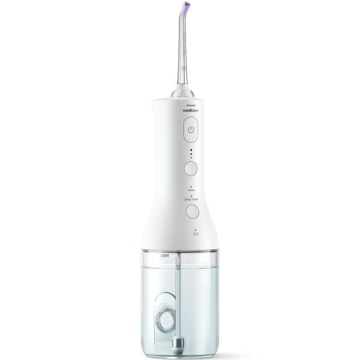 Aparat de curatare interdentara Philips Sonicare Power Flosser HX3826/31, tehnologie QuadStream, 2 capete de curatare, 2 moduri de curatare, 3 niveluri de intensitate, husa (Alb) - Img 2
