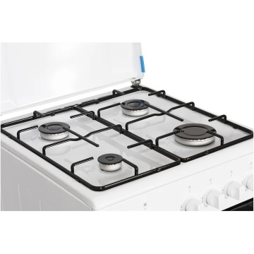 Aragaz Heinner HFSC-SME50WH, Gaz, 4 arzatoare, Dispozitiv siguranta plita si cuptor, 50 cm, Alb - Img 3