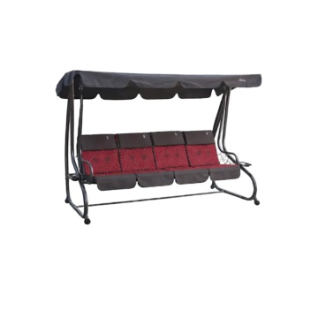 Balansoar Sorrento 4 Locuri – 232 x 120 x 164 cm, structură metalică, confort sporit, utilizare exterior, Visiniu