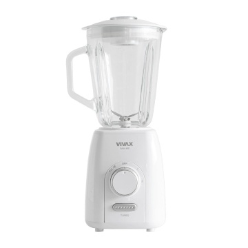 Blender Vivax BL-600G, 600 W, capacitate 1, 5 L, borcan de sticla, 2 viteze, Alb - Img 1