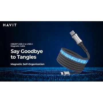 Cablu de încărcare magnetic HAVIT CB6297 USB-C, Negru - Img 12