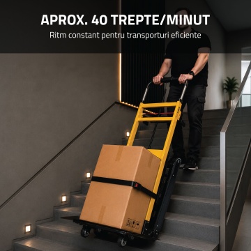 Carucior electric pentru transport pe scari Samus SMET401H, 159 kg, Motor 120 W, Utilizare intensiva, Senile cauciuc, Acumulator litiu 24 V - Img 20