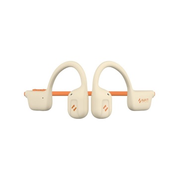 Casti bluetooth HAVIT E510BT Freego1, Open-ear, cu sistem de transmitere a sunetului prin aer, Bej - Img 3