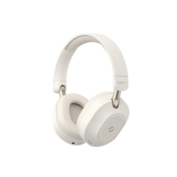 Casti wireless HAVIT H668BT, Bluetooth 5.4, ANC, Hi-Res, Bej - Img 1