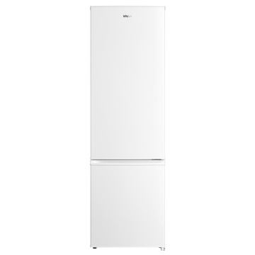 Combina frigorifica VIVAX CF-259ELF W, Capacitate 262 L, Clasa E, Low Frost, Termostat reglabil, Iluminare LED, Suprafata painted metal, Usi reversibile, Înaltime 180 cm, Alb