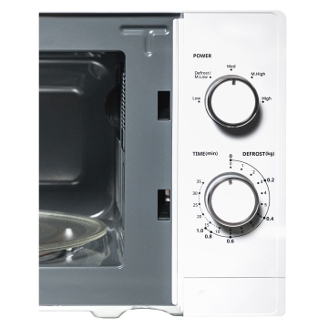 Cuptor cu microunde VIVAX MWO-2071W, Capacitate 20L, Putere 700W, Control mecanic, 5 niveluri de putere, Timer, Functie dezghetare dupa greutate, Geam sticla, Alb - Img 4