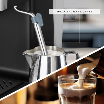Espressor Samus Espressia 20, 20 bar, 1150 W, Rezervor 1.8 L, Duza abur, Control tactil, Negru/Inox - Img 7