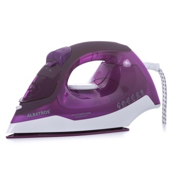 Fier de calcat Albatros Violette, 2200 W, talpa ceramica, rezervor 250 ml, jet abur 100 g/min, Violet cu alb