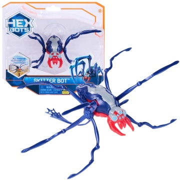 Figurina Skitter Bot Hex Bots – paianjen robot albastru