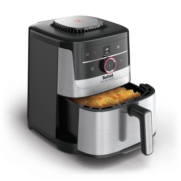 Friteuza cu aer cald Tefal Easy Fry Silence EY572DE1, 1670 W, 5l, 11 programe, pana la 220°C, afisaj digital, functie mentinere cald, argintiu & negru - Img 3