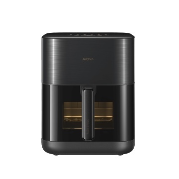 Friteuza Mova AeroChef FD10 Pro, Putere 1800 W, Capacitate bol 6 l, Tehnologie Dual HeatSync™, Temperaturi 50–230 °C, Sistem 360° Hot Poly-Air™, Ecran Tactil, 11 Programe, Negru