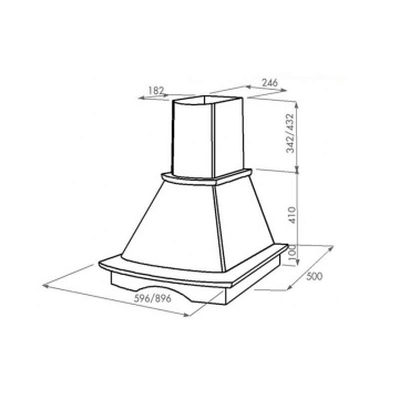 Hota Country Tornado Tempo 1200 (60) LED, 1 motor Turbo, latime 60 cm, 3 viteze, absorbtie 1200 m3/ora, filtru anti-grasimi aluminiu 5 straturi, Alb