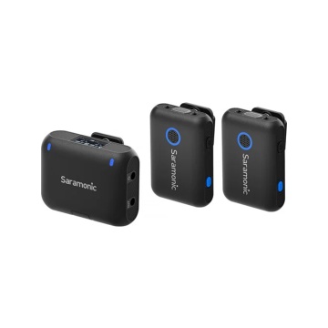 Kit microfon wireless Saramonic Blink500B2+ 2TX+RX2.4 GHz, display OLED, carcasa incarcare, 1250mAh - Img 4