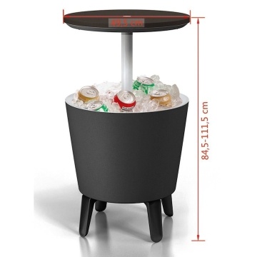 Lada frigorifica pentru bauturi Keter Cool Bar, plastic, 50 x 50 x 57-83 cm, Antracit - Img 3