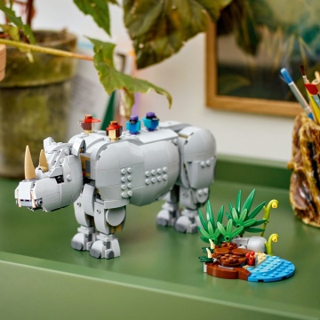 LEGO® Creator - Animale salbatice: Rinocer maiestuos cu pasari 31171, 780 piese, 9 ani+ - Img 8