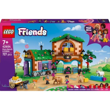 LEGO® Friends - Ferma si grajd pentru ponei 42654, 727 piese - Img 9