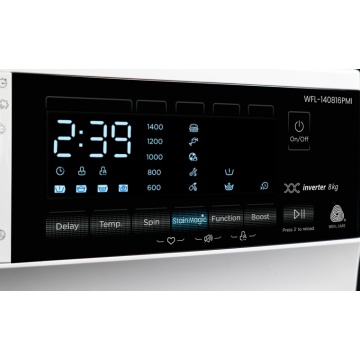 Masina de spalat rufe VIVAX WFL-140816PMI, 8kg, 1400 RPM, BLDC Motor Inverter, Clasa A, Steam Hygiene, Children's sensitive laundry, Eco, Display digital, Control electronic, Stain Magic, Quick Wash, Delay Start, 16 Programe, Alb - Img 2