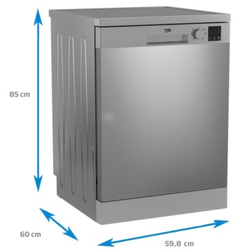 Masina de spalat vase Beko DVN06430X, 14 seturi, 6 programe, Clasa D, Automatic Door Opening, AutoGlassShield, 60 cm, Inox antiamprenta - Img 4