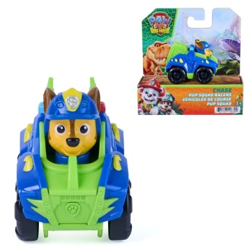 Mini vehicul cu figurina, Paw Patrol the Dino Movie, Pup Squad Racers, Chase