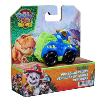 Mini vehicul cu figurina, Paw Patrol the Dino Movie, Pup Squad Racers, Chase - Img 8