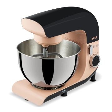 Mixer planetar ZASS Healthy Line ZPSM 31, 2000w, motor cupru pur, angrenaje complet metalice, bol din otel inoxidabil 6l, sistem de siguranta, 6 viteze + functie Pulse, accesorii si capac anti-stropire - Img 6