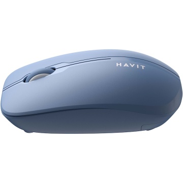 Mouse office wireless HAVIT MS53WB, Ergonomic, 1600 dpi, 4 butoane, Bluetooth 5.2/ 2.4 GHz, Albastru - Img 2