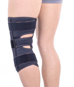 Orteza de genunchi mobila deschisa posterior Triamed Geromed 02, SRT340, Negru - Img 2