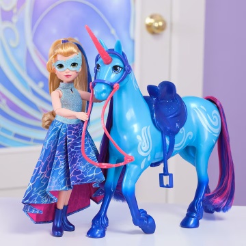 Papusa modala Unicorn Academy Isabel Deluxe Masquerade, multicolor, 240mm, set cu 10 accesorii - Img 5