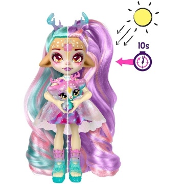 Papusa Pixling Magic Mixies - Galaxy Hair, Deerlee - Img 9