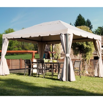 Pavilion gradina, aluminiu/poliester, 400 x 300 cm, H 282 cm, bej - Img 6