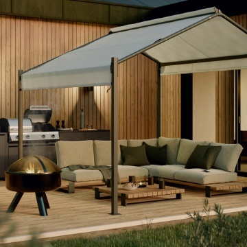 Pavilion, otel/poliester, 300 x 300 cm, H 280 cm, alb - Img 7